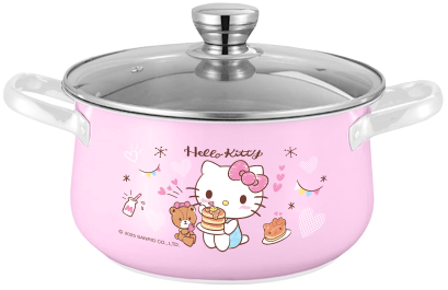 หม้อต้มสแตนเลส ฝาแก้ว Hello Kitty 2.5 L